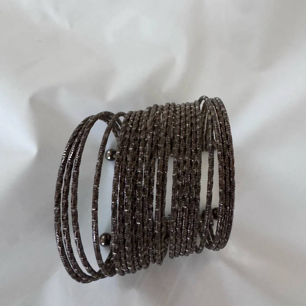 Express black metal bangle cuff